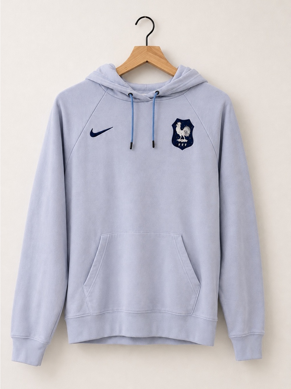 Nike France FFF Sporty Women's Hoodie Light Blue World Cup 2026 Size M
